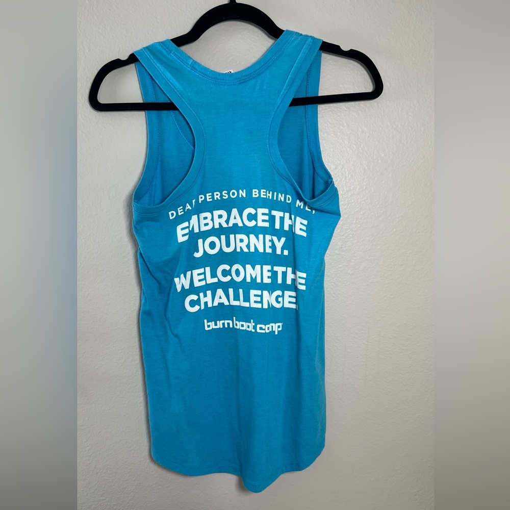 Burn Boot Camp Women's Teal Muscle Tee - Picture 2 of 3